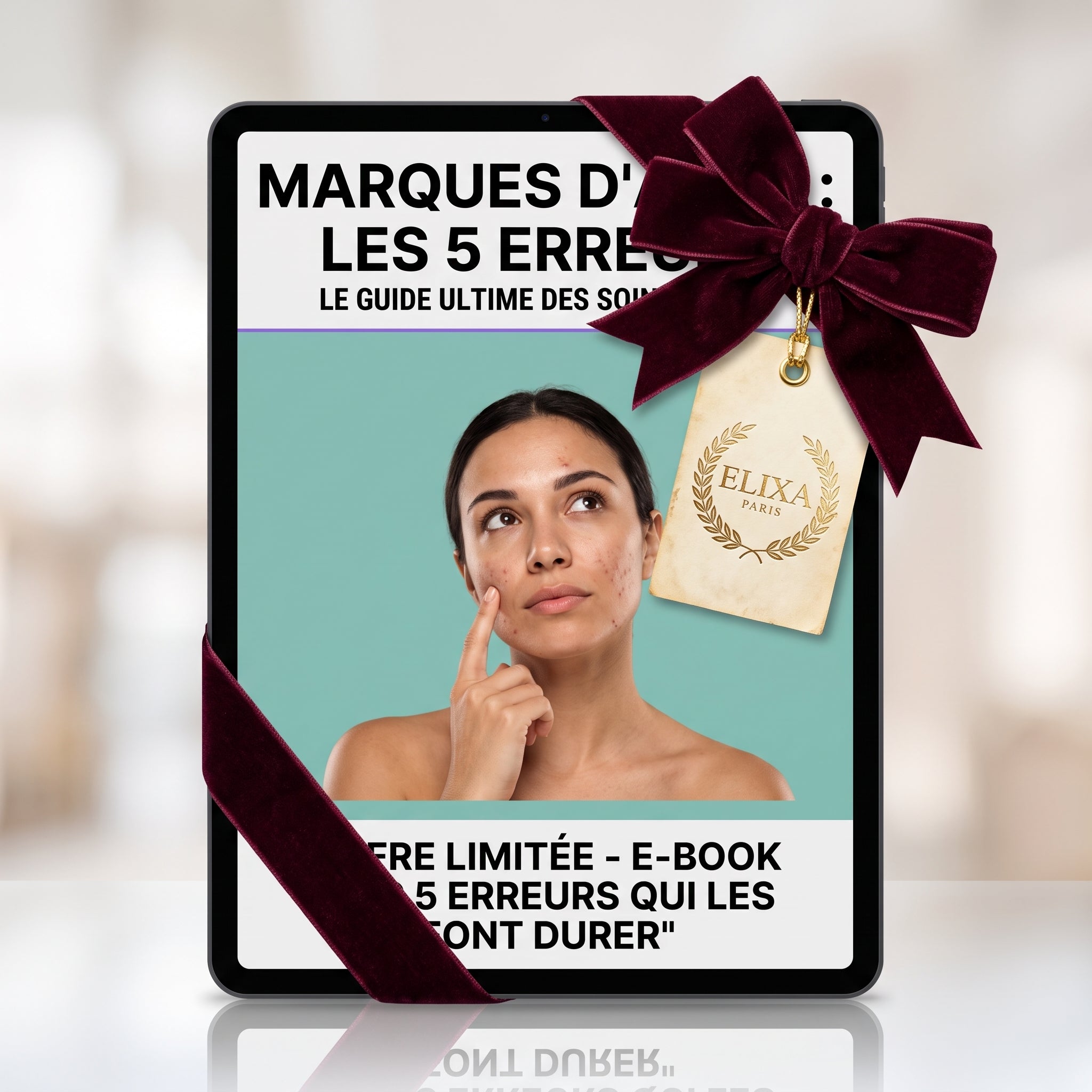 OFFRE LIMITÉE - E-BOOK "Marques d'acné : les 5 erreurs qui les font durer" 🎁